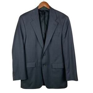 Lauren Ralph Lauren Jacket Blazer Grey Pinstripe Wool Canada Men's 38L Long
